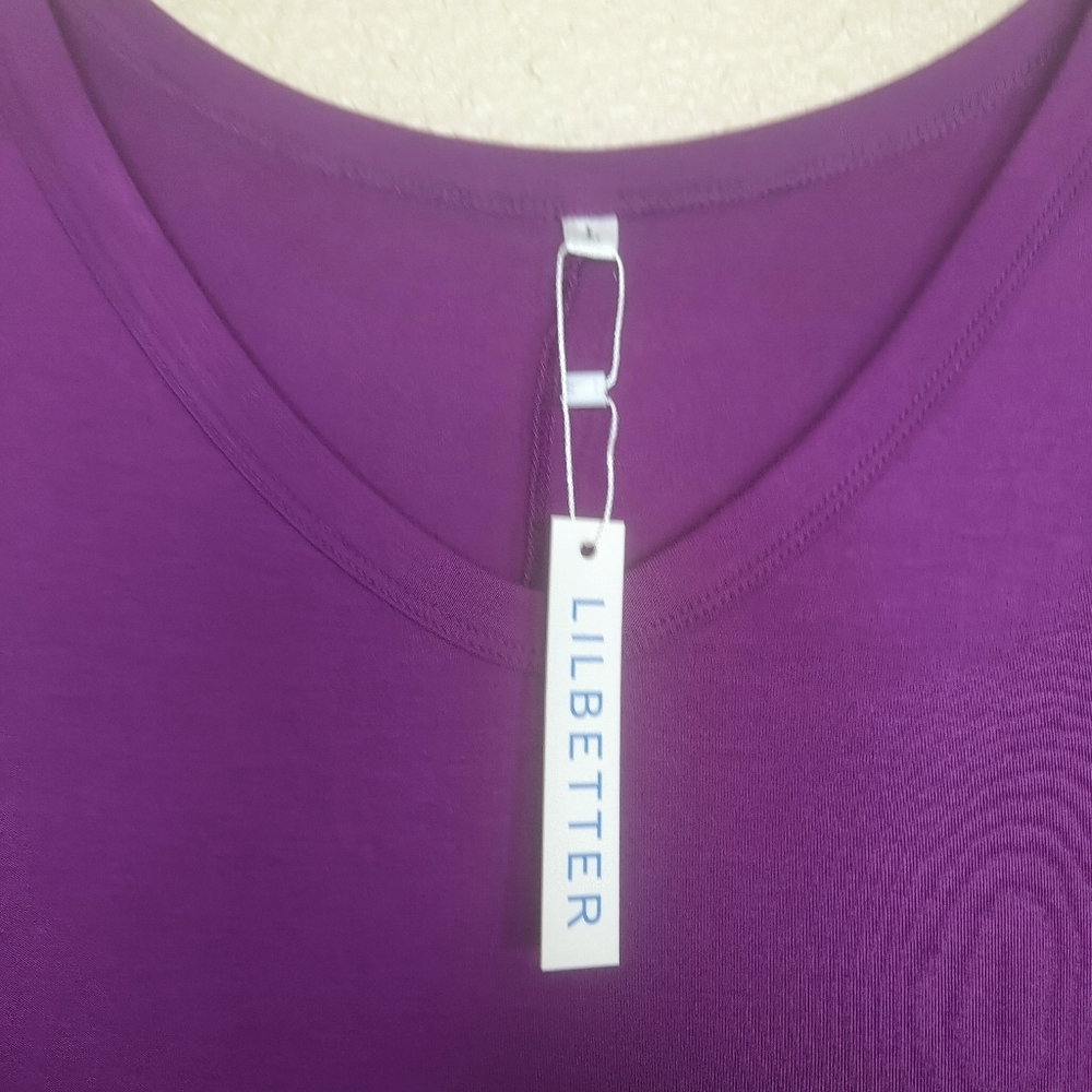 new LILBETTER light purple long sleeve dress size large pockets, casual - Picture 9 of 11